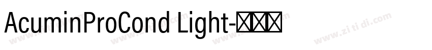 AcuminProCond Light字体转换